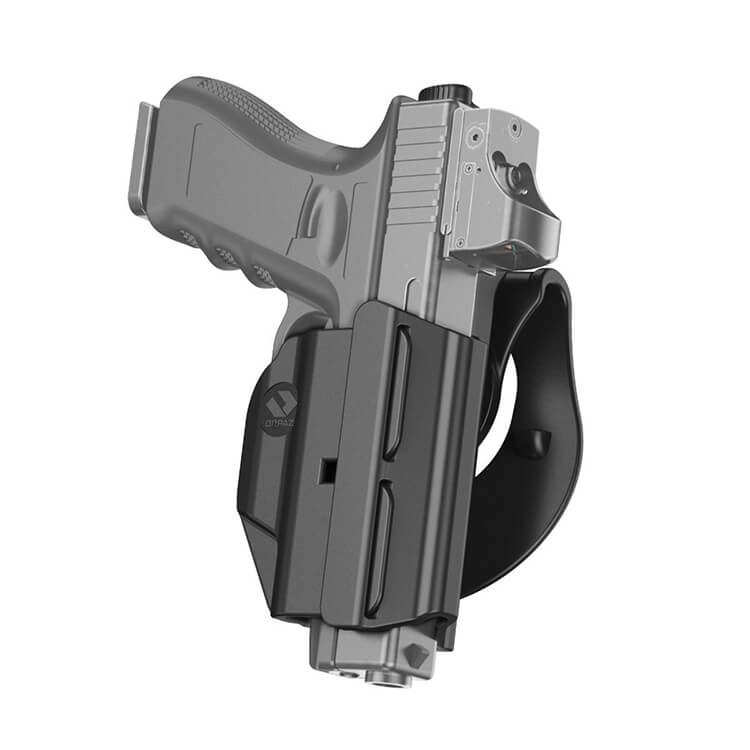 אורפז T41 נרתיק אקדח אוניברסלי, לאקדחים עם כוונות, מתאים לנשיאה על חגורה עם פדאל