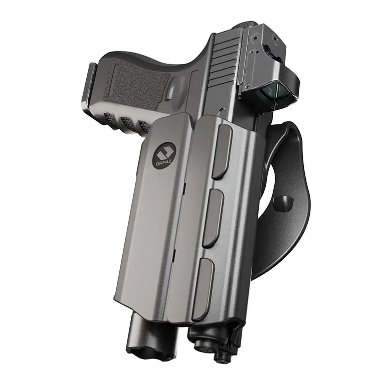 אורפז T40 נרתיק חיצוני לאקדחים עם כוונות – אמצעי תאורה – תמונה להמחשה עם אקדח