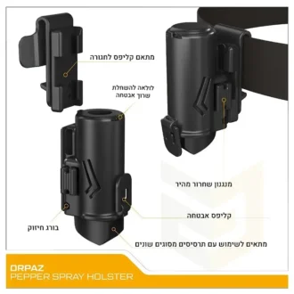 נרתיק לגז פלפל של orpaz – חלקי המוצר נרתיק לגז פלפל של orpaz – חלקי המוצר