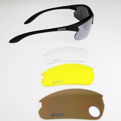 משקפי מגן ירי בליסטיים להגנה על העיניים במטווח – IDS – 3 זוגות של עדשות