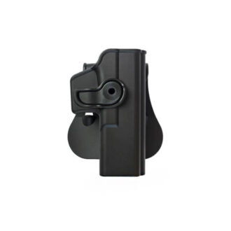 נרתיק טקטי חיצוני לאקדח גלוק 17, 22, 28, 31, 34 של IMI - עם מנגנון שחרור אצבע, מסתובב - שחור