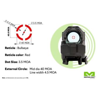 כוונת מפרולייט Mepro – M22 כוונת השלכה ריפלקס לקניה אונליין סמן Bullseye כוונת מפרולייט Mepro – M22 כוונת השלכה ריפלקס לקניה אונליין סמן Bullseye