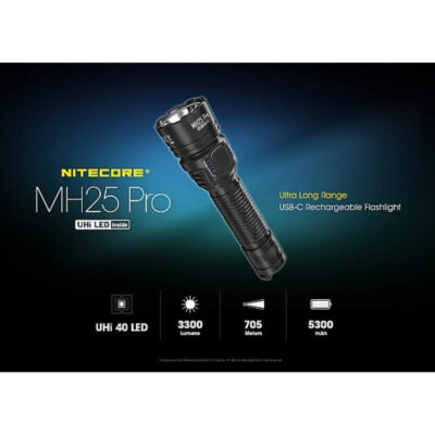 פנס יד חזק נטען, 3300 לומן, למרחק 705 מטר – Nitecore