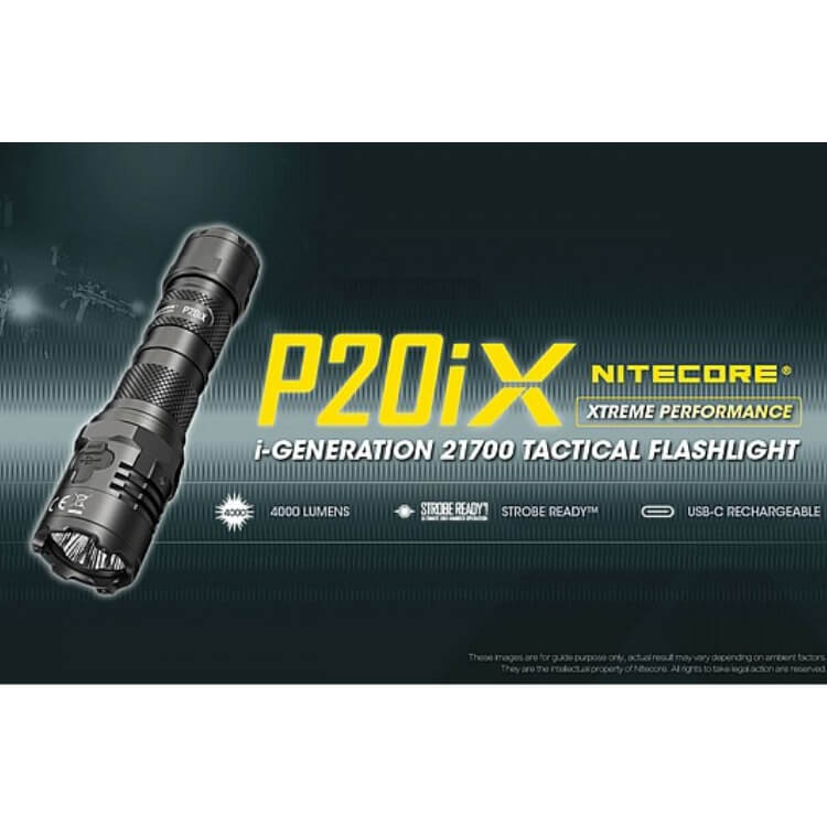 פנס יד הצפה טקטי נטען, 4000 לומן, למרחק 221 מטרים – Nitecore