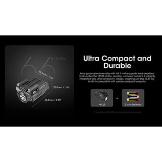 פנס לאקדח עם מסילה פיקטינית, 900 לומן ל-255 מטר – Nitecore פנס לאקדח עם מסילה פיקטינית, 900 לומן ל-255 מטר – Nitecore