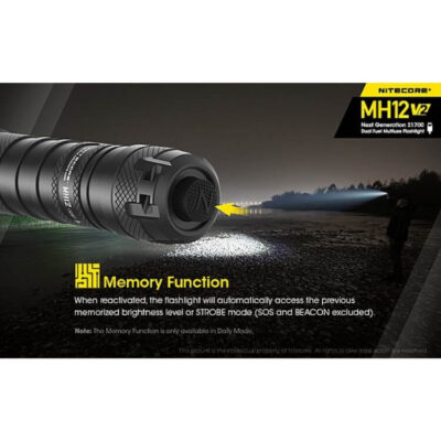 פנס טקטי נטען 1200 לומן, עד 1500 שעות עבודה – Nitecore