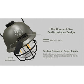 פנס חירום לקמפינג בסגנון עששית + מטען סוללת גיבוי, 100 לומן – Nitecore פנס חירום לקמפינג בסגנון עששית + מטען סוללת גיבוי, 100 לומן – Nitecore