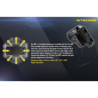 מתאם פנס לקסדה טקטית תואם מסילות Ops-Core ARC בצידי הקסדה – Nitecore – מפרט מתאם פנס לקסדה טקטית תואם מסילות Ops-Core ARC בצידי הקסדה – Nitecore – מפרט