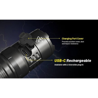 פנס יד טקטי לשוטרים, 3000 לומן, למרחק 470 מטר – Nitecore