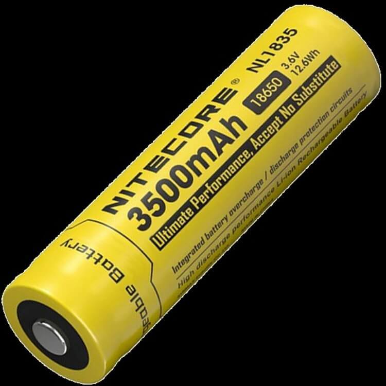 סוללת 18650 ליתיום נטענת 3500mAh של Nitecore