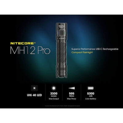 פנס יד נטען, 3300 לומן למרחק 505 מטרים – Nitecore