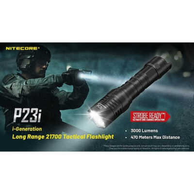 פנס יד טקטי לשוטרים, 3000 לומן, למרחק 470 מטר – Nitecore