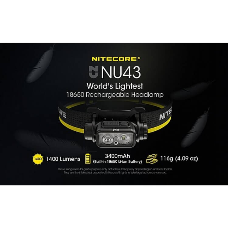 פנס ראש קל משקל ונטען, 1400 לומן – Nitecore