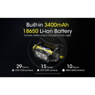 פנס ראש קל משקל ונטען, 1400 לומן – Nitecore פנס ראש קל משקל ונטען, 1400 לומן – Nitecore