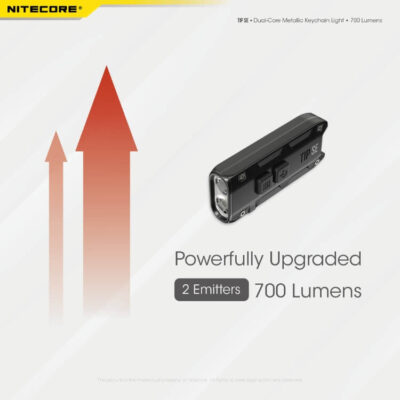 פנס כיס עצמתי נטען 700 לומן עם מחזיק מפתחות – Nitecore