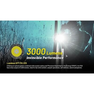 פנס יד טקטי לשוטרים, 3000 לומן, למרחק 470 מטר – Nitecore