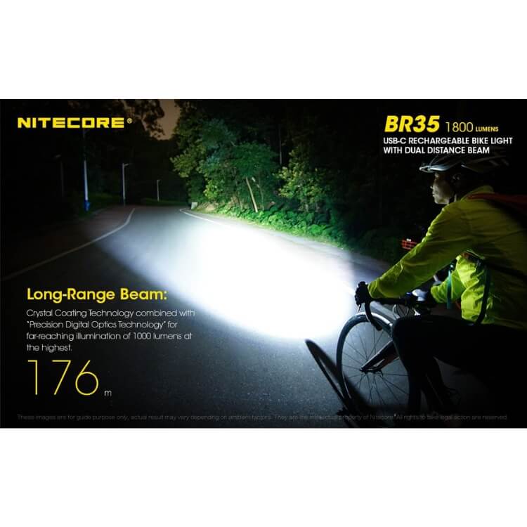 פנס אופניים נטען 1800 לומן – Nitecore