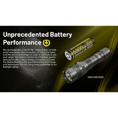 בטריית ליתיום נטענת 21700 5300mAh של Nitecore