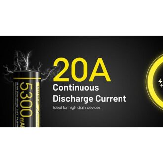 בטריית ליתיום נטענת 21700 5300mAh של Nitecore בטריית ליתיום נטענת 21700 5300mAh של Nitecore