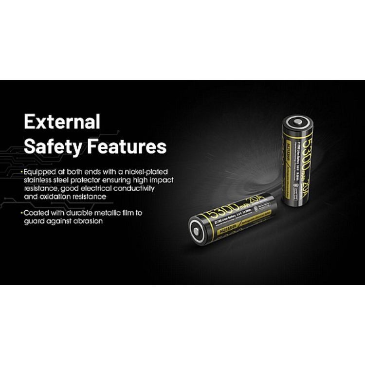 בטריית ליתיום נטענת 21700 5300mAh של Nitecore