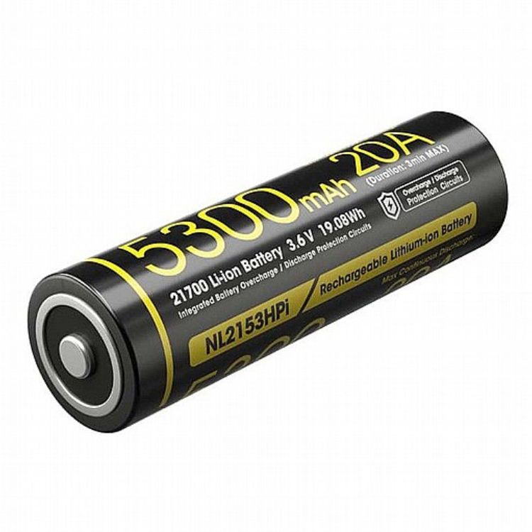 בטריית ליתיום נטענת 21700 5300mAh של Nitecore