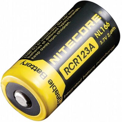 סוללת RCR123A ליתיום נטענת 650mAh של Nitecore