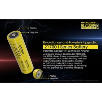 סוללת ליתיום 21700 נטענת 5000mAh של Nitecore סוללת ליתיום 21700 נטענת 5000mAh של Nitecore