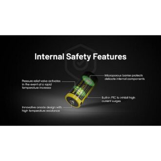 סוללת ליתיום CR123A 16340 עם טעינת USB-C של Nitecore סוללת ליתיום CR123A 16340 עם טעינת USB-C של Nitecore