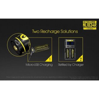 סוללת ליתיום עם טעינת USB, סוג 18650 3400mAh של Nitecore סוללת ליתיום עם טעינת USB, סוג 18650 3400mAh של Nitecore