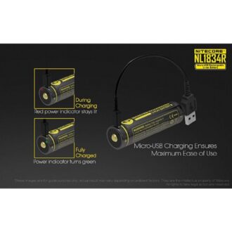 סוללת ליתיום עם טעינת USB, סוג 18650 3400mAh של Nitecore סוללת ליתיום עם טעינת USB, סוג 18650 3400mAh של Nitecore
