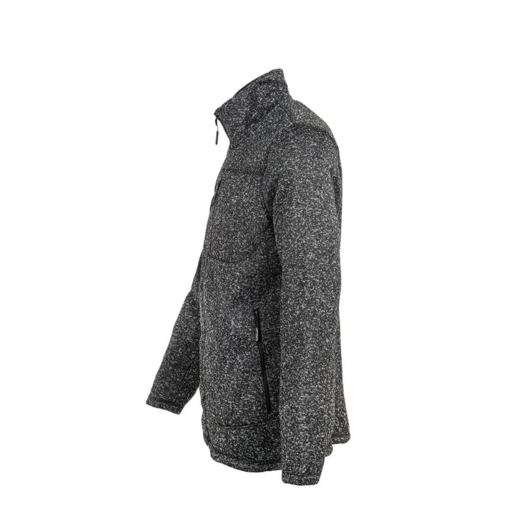 ג’קט פליז לגברים שחור מלאנג צד