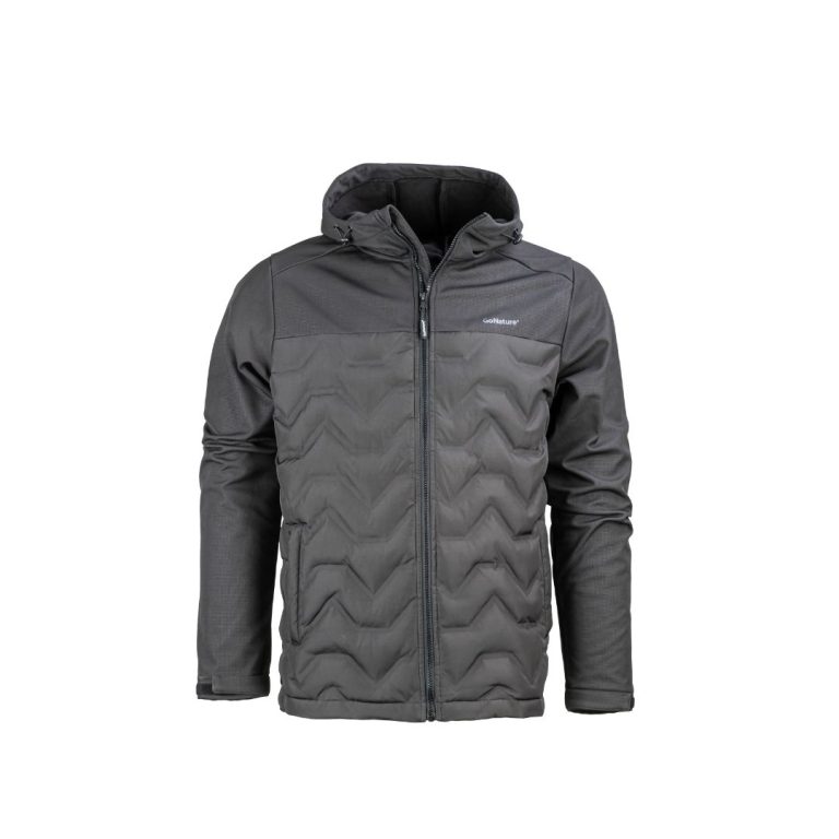 ג׳קט גברים שחור ללא כובע