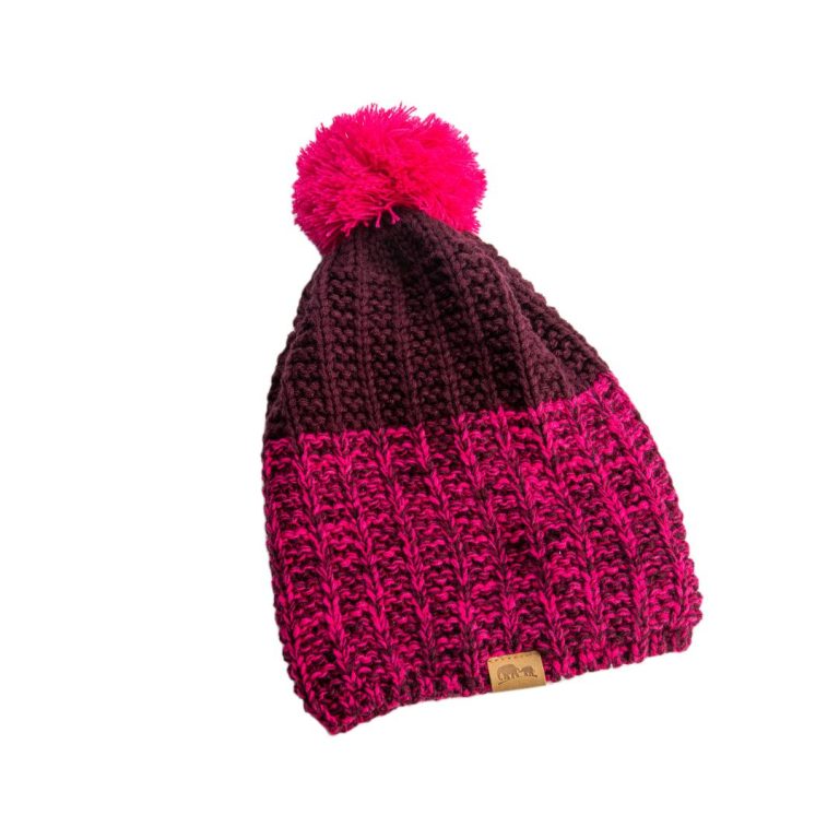 כובע צמר בורדו מבט נוסף