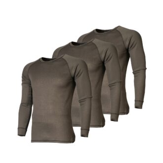 שלוש חולצות תרמיות זית
