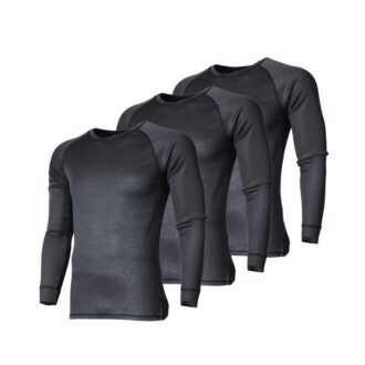 שלוש חולצות תרמיות שחור שלוש חולצות תרמיות שחור