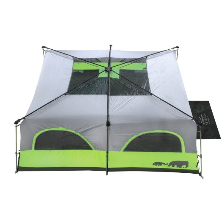 אוהל גדול לקמפינג, מתאים ל-10 אנשים, עם מחיצה – מבט נוסף על האוהל מלמעלה