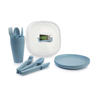 סט פיקניק רב פעמי ל-6 אנשים – צלחות, כוסות וסכו”ם – תכלת(1) סט פיקניק רב פעמי ל-6 אנשים – צלחות, כוסות וסכו”ם – תכלת(1)