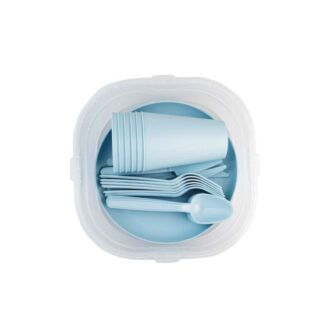 סט פיקניק רב פעמי ל-6 אנשים – צלחות, כוסות וסכו”ם – תכלת(3) סט פיקניק רב פעמי ל-6 אנשים – צלחות, כוסות וסכו”ם – תכלת(3)