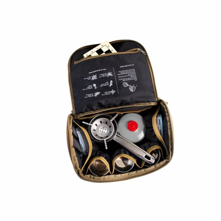 ערכת קפה לשטח עם לוח שש-בש / דמקה(1)