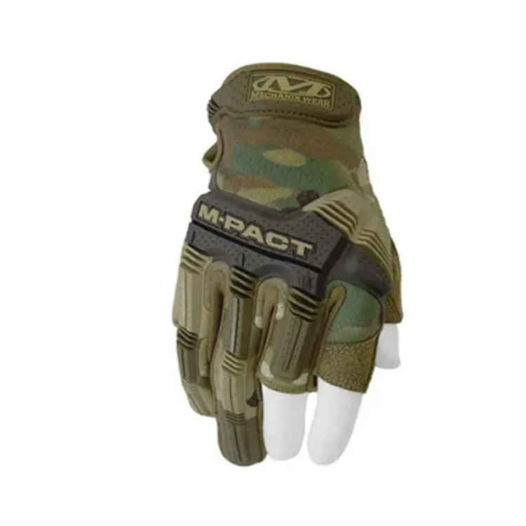 כפפות טקטיות דגם Mechanix M-PACT® של Agilite – צבעי הסוואה ירוק וחום