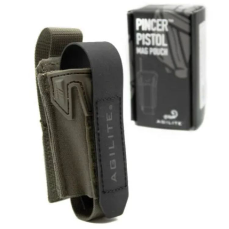 פונדת מחסנית אקדח בודדת, עם חיבור Molle – דגם Pincer של Agilte – ירוק (2)