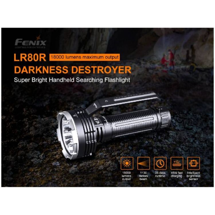 פנס חיפוש עוצמתי נטען LR80R- טקטיקל זון (3)
