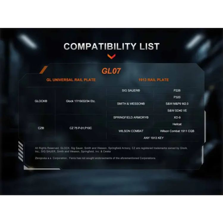 פנס טקטי קומפקטי Fenix GL07 לאקדח – טקטיקל זון (10)