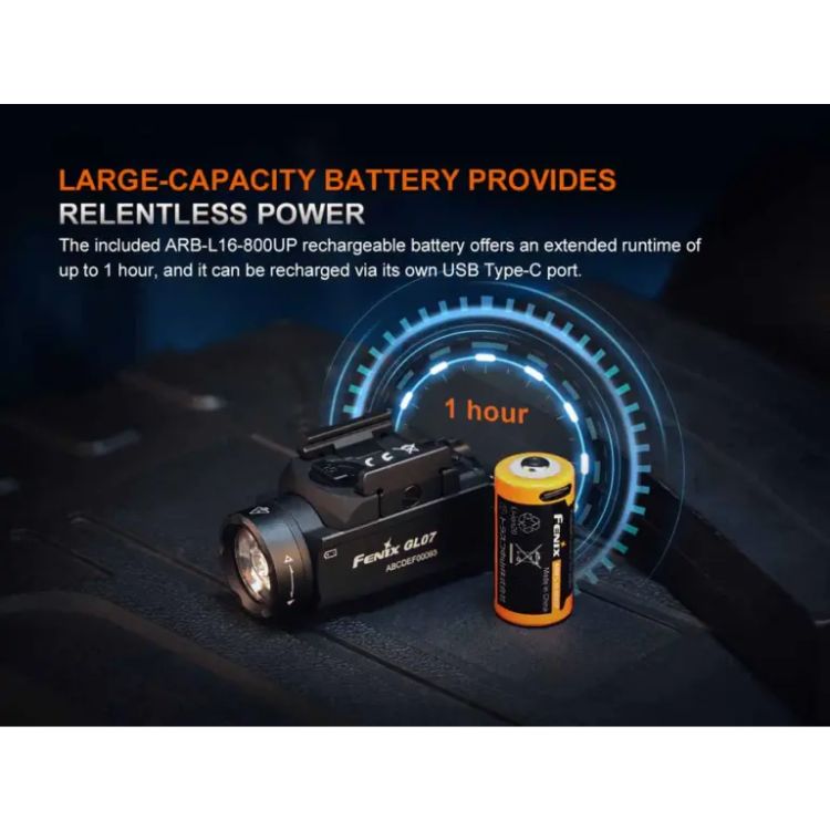 פנס טקטי קומפקטי Fenix GL07 לאקדח – טקטיקל זון (8)